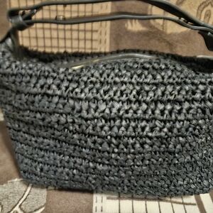 Walter Baker Black Woven Bag